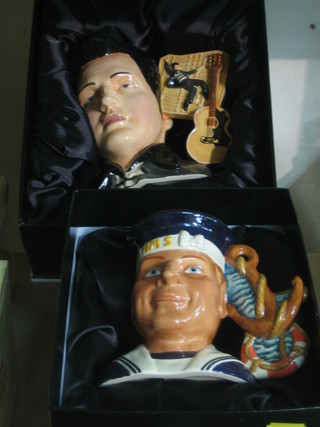 2 Royal Doulton limited edition character jugs - Elvis Presley Jail House Rock and Sailor