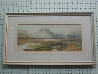 Edward Cowley, watercolour drawing "Castle" 7" x 17 1/2"