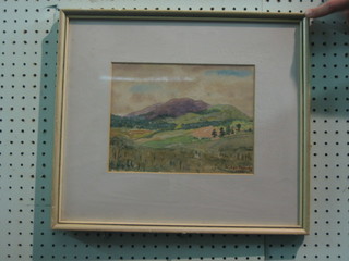 A Iain Fleming (the author), watercolour "Moorland Scene" signed and dated 1954 7" x 9 1/2"