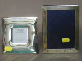 2 modern silver easel photograph frames 6" x 5" and 5" x 5"