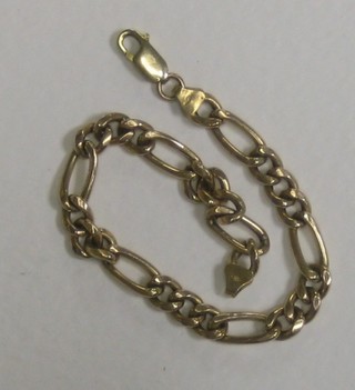 A modern 9ct gold flat link chain