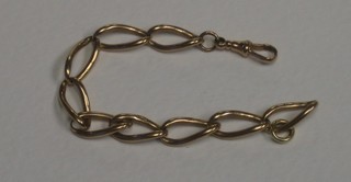 A 9ct gold fetter link bracelet