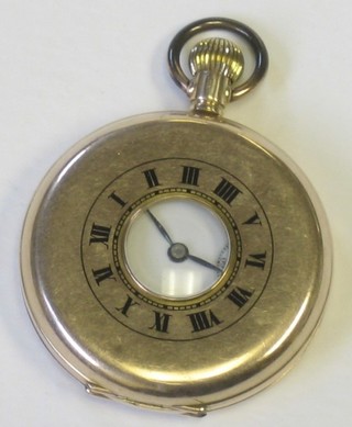 A gentleman's demi-hunter pocket watch contained in a 9ct gold case (chip to dial)