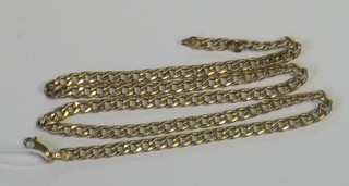A modern 9ct flat gold link chain
