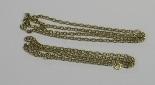2 gold belcher link chains