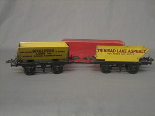 A Hornby No 1 side tipping wagon, boxed and 1 other