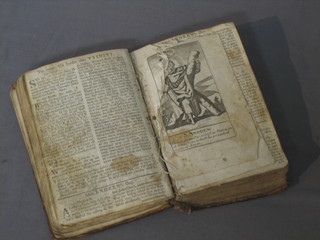 An 18th Century leather bound bible (front page missing)