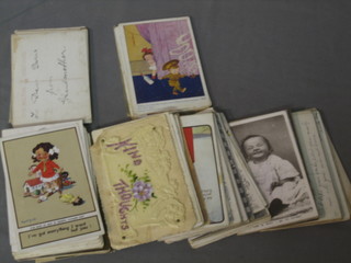 Various WWI and later humerous postcards