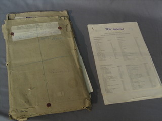 A WWII Top Secret bomb disposal instructions for Operation Over Lord, tactical bulletin number 11, various blue prints with regard to blowing up enemy bridges