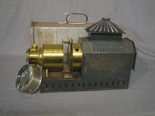 A Magic lantern converted for use with electricity