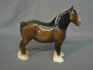 A Beswick figure of a Suffolk Punch shire horse 8"