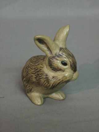 A Poole Pottery figure of a seated rabbit 4"