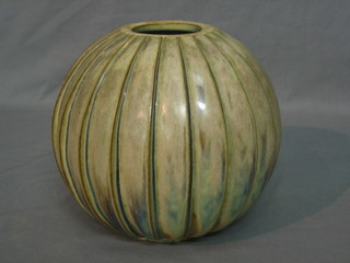 A "Royal Copenhagen" circular vase incised A M and marked 26 20 314 7"