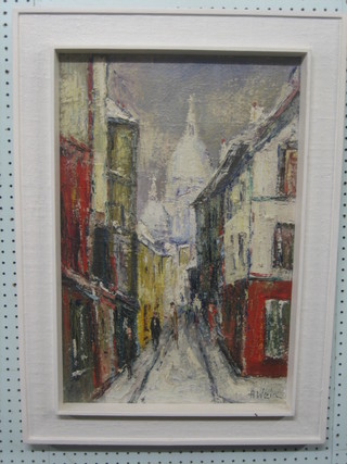 A Wein, impressionist oil on canvas "Study of the Sacre Coeur" 23" x 15"