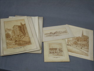 J R Agar, a collection of various etchings etc