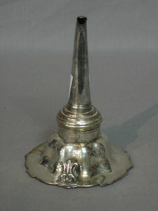 A 19th Century Sheffield plate wine funnel