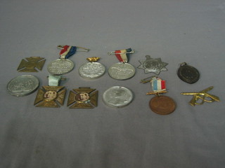 A collection of various unofficial Coronation medals