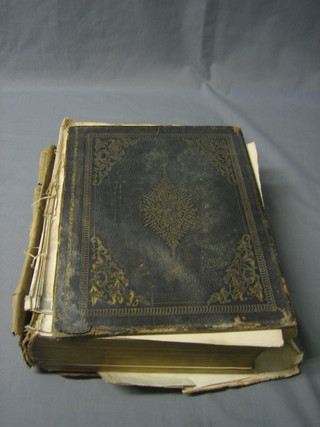 A leather bound Holy Bible (binding requires some attention) 