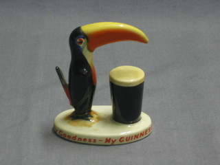 A  Carltonware Guinness figure in the form of a standing Toucan with pint of Guinness, base marked My Goodness My Guinness and with red Carltonware mark 3 1/2"