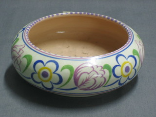 A circular Poole Pottery bowl, base impressed Poole England 221 5"