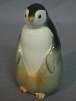 A Soviet Russian porcelain figure of a penguin 6"