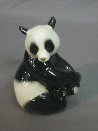 A Soviet Russian porcelain figure of a seated Panda 4 1/2"