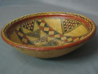A North American terracotta bowl 11" (cracked)