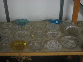 A collection of various items of Victorian pressed glass