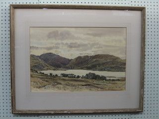 Claude Muncaster, watercolour drawing "Loch Chetoralyna"  13 1/2" x 20"