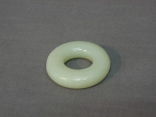 A Jade coloured ring 2"