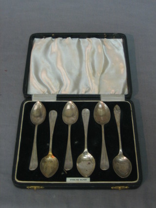 5 silver coffee spoons and 1 other