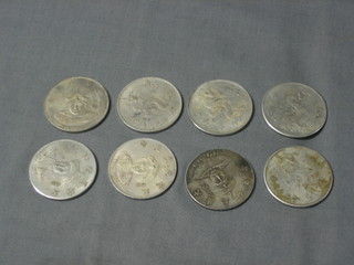 8 various Eastern silver coins