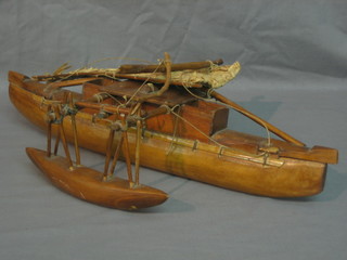 A wooden model of an Eastern Dow 19"