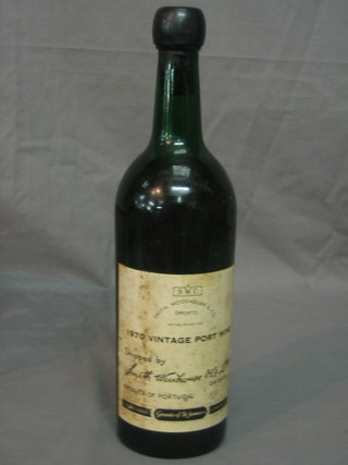 A bottle of 1970 Smith Woodhouse port for Grants of St James'