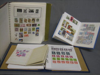 A New World stamp album, an Ace astral stamp album together with 2 stock books