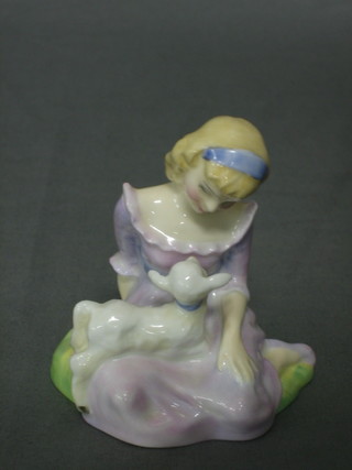 A Royal Doulton figure - Mary had a Little Lamb HN2048