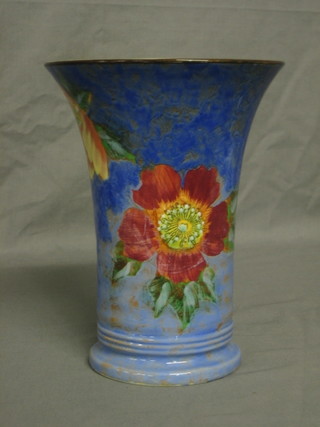 A Royal Doulton trumpet shaped vase, the base marked Royal Doulton D6227 8" (star crack to base)