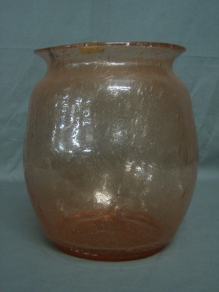 A pink soda glass vase 10"