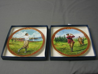 2 Royal Worcester collectors plates from the Golfing Collection - The Link and The Fairway 8"