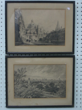 2 etchings "Oxford" 6" x 9 1/2"