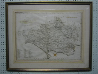 John Stockdale, a coloured map of Dorsetshire 1805 15"x20"