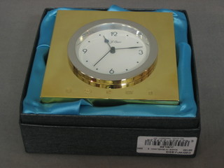 A 2002 silver gilt Golden Jubilee table clock, London 2002