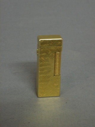 A Dunhill gold plated lighter