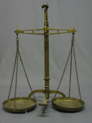 A pair of brass scales by Degrave Short Fanner & Co, London