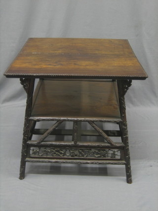 A oriental square occasional table 24"