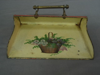 A painted metal crumb tray 9.5"