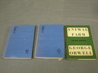 A A Milne  "When We Were Young"  eighth and cheaper edition 1935 published by Methune & Co 36 Essex St. London, together with "Now We Are Six" 1934 and 1 vol. George Orwell "Animal Farm" cheaper edition reprinted November 1950 by Secker & Warburg