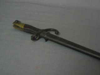 A French chassepot bayonet with bladed dated 1880