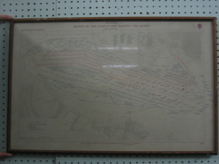 A chart - The Spithead Review of the Fleet by HM The Queen 15th June 1953 14" x 23"