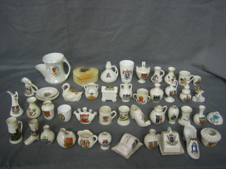 A collection of various crested china